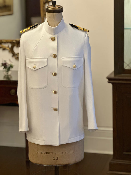 NAVY - HIGH COLLAR WHITES